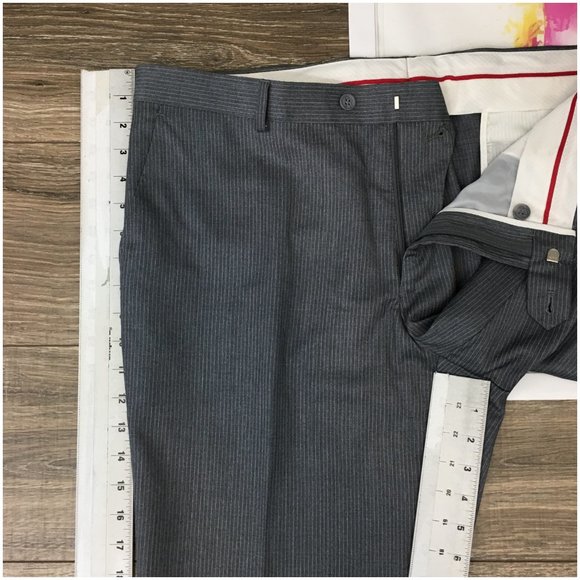 Combatant Mens Suit 2 Piece Set Size 42L Slim Jacket‎ Blazer Pants Wool 2 Button - Picture 15 of 16